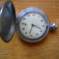 Джобен часовник " Молния " с два капака - работи, снимка 1 - Антикварни и старинни предмети - 36287100
