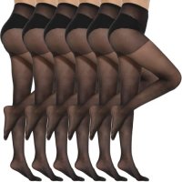 Нови 6 чифта черни женски прозрачни чорапогащници Меки Копринени, снимка 1 - Други - 41929049