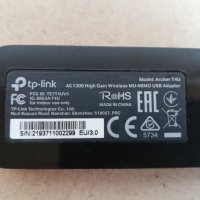 Безжичен адаптер AC1300 TP-Link Archer T4U, MU-MIMO, dual band, USB 3.0, снимка 3 - Мрежови адаптери - 41709111