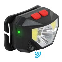 LED фенер Stronglight, влагоустойчив за глава, сензор, акумулаторни батериия, 10W, снимка 1 - Лед осветление - 42350140