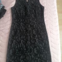 Дантелена рокля в черно , снимка 2 - Рокли - 41453929
