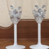 Сватбени чаши, снимка 2 - Сватбени аксесоари - 44411991