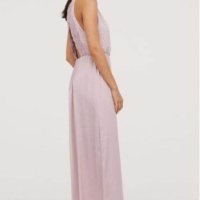 H&M - дълга розова рокля, снимка 2 - Рокли - 41669293