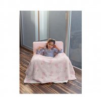 Детско Одеяло Шерпа Розови Слончета, снимка 2 - Спално бельо и завивки - 38823086
