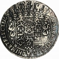 Монета Саксония 1 Талер 1660 г Йохан Георг II, снимка 2 - Нумизматика и бонистика - 38663404