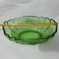 Стара стъклена купа фруктиера цветно стъкло, снимка 6 - Антикварни и старинни предмети - 36017257