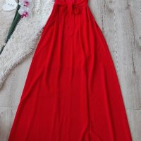 дълга червена рокля , снимка 1 - Рокли - 42341428