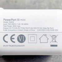 Anker Powerport III Mini 30W PIQ 3.0 USB-C бързо зарядно устройство, 5V, 9V, 12V, 20V-1.5 A, снимка 7 - Оригинални зарядни - 40047926