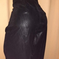 М Черен,кожен панталон/клин/ с висока талия , снимка 8 - Клинове - 36052907