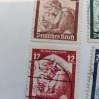 Пощенска марка - 4бр-Германия райх 1935, снимка 2 - Филателия - 40004437