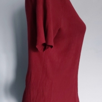 Червена еластична мекичка блуза / хипоалергична материя / голям размер 4/5XL, снимка 4 - Туники - 36052937