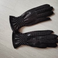 Нови дамски ръкавици, еластични, тип змийска кожа, снимка 2 - Ръкавици - 39694400