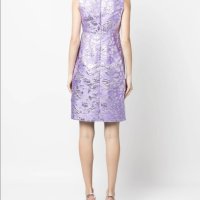 P.A.R.O.S.H. маркова лилава флорална металик-жакард рокля, НОВА, р-р М, 2023, снимка 5 - Рокли - 44185842