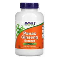 Адаптоген - NOW Foods, Panax Ginseng Extract, 250 Veg Capsules, снимка 1 - Хранителни добавки - 41136851