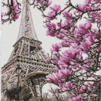 Диамантен гоблен Лилава мечта в Париж, снимка 1 - Гоблени - 40286253