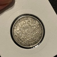 1 лат 1924 г, Латвия - сребърна монета, снимка 4 - Нумизматика и бонистика - 42548363