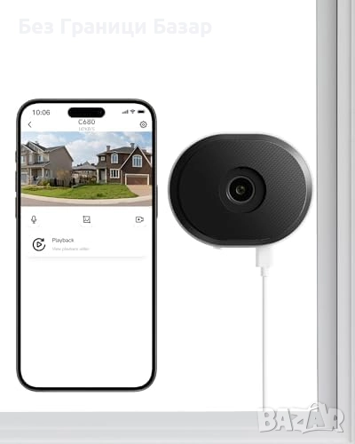 Нова ZOSI 3MP 2K прозоречна камера с пълноцветна нощна визия и AI детекция, снимка 1