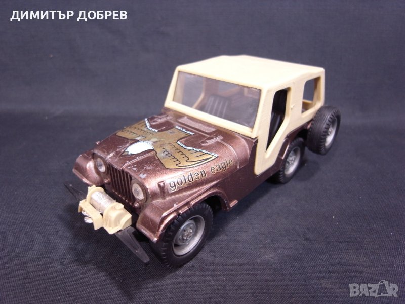 1/24 СТАРА РЕТРО МЕТАЛНА КОЛИЧКА МАЩАБЕН МОДЕЛ JEEP INTERNATIONAL POLISTIL ITALY, снимка 1