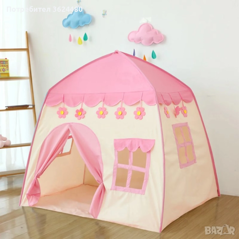 Голяма Палатка Замък с Цветя 4752, снимка 1