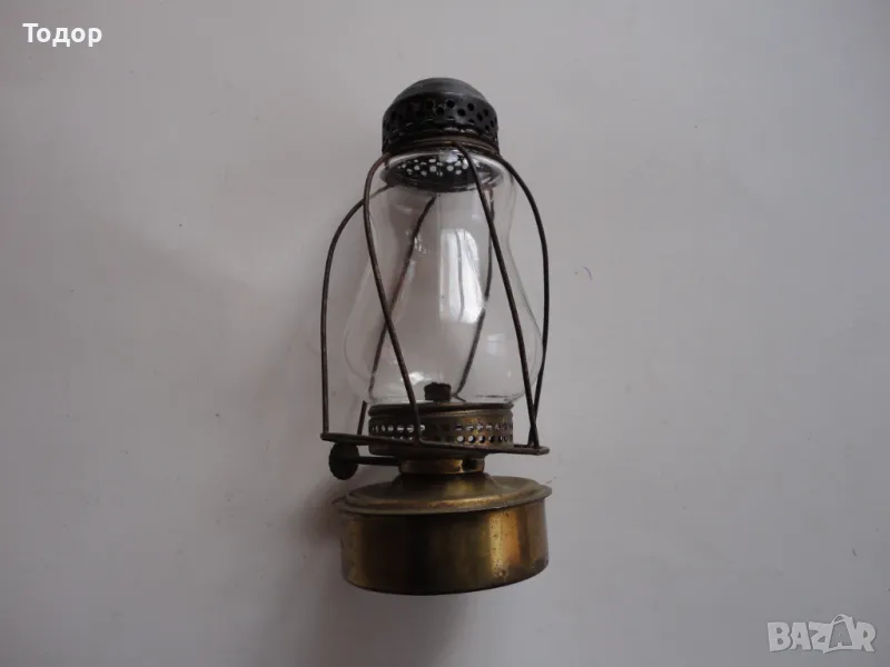 Немска бронзова газена лампа фенер Orion, снимка 1
