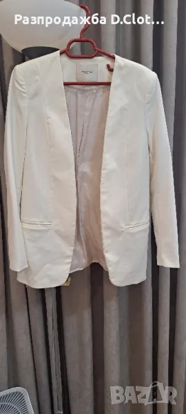 Selected бяло дълго сако XS/S, снимка 1