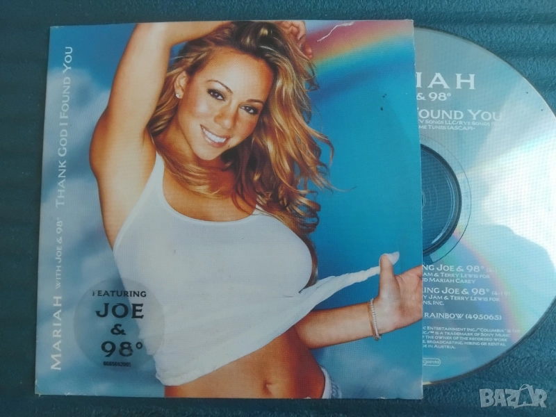 Mariah Carey With Joe & 98° ‎– Thank God I Found You - оригинален диск музика, снимка 1
