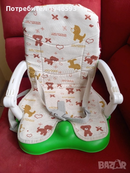 Здраво, практично, удобно детско столче за хранене/за маса с повдигане, снимка 1