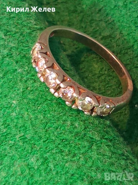 ИЗЯЩЕН СКЪПОЦЕНЕН СРЕБЪРЕН ВИНТИДЖ АРТ ПРЪСТЕН ВИСОКА ПРОБА СРЕБРО с ФАСЕТИРАНИ ЦИРКОНИ 38499, снимка 1