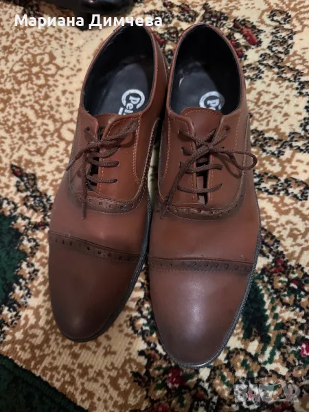 Официални мъжки обувки от естествена кожа Pelikan, снимка 1