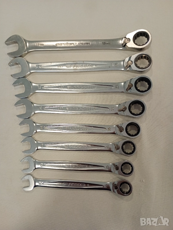 Facom звездогаечни ключове с тресчотка 8 бр, снимка 1