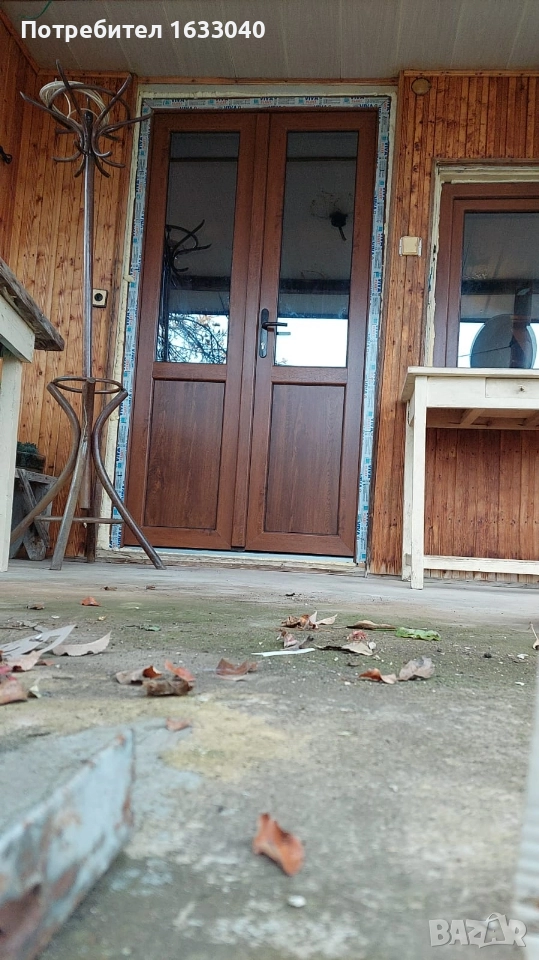 ПВЦ врата, 5 камерен профил/70мм ширина/ , цвят Златен дъб ширина:119 см / височина 216 см, снимка 1