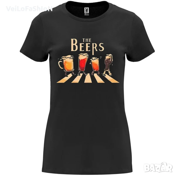 Нова забавна дамска тениска с Бири - The Beers - Abbey Road Parody , снимка 1