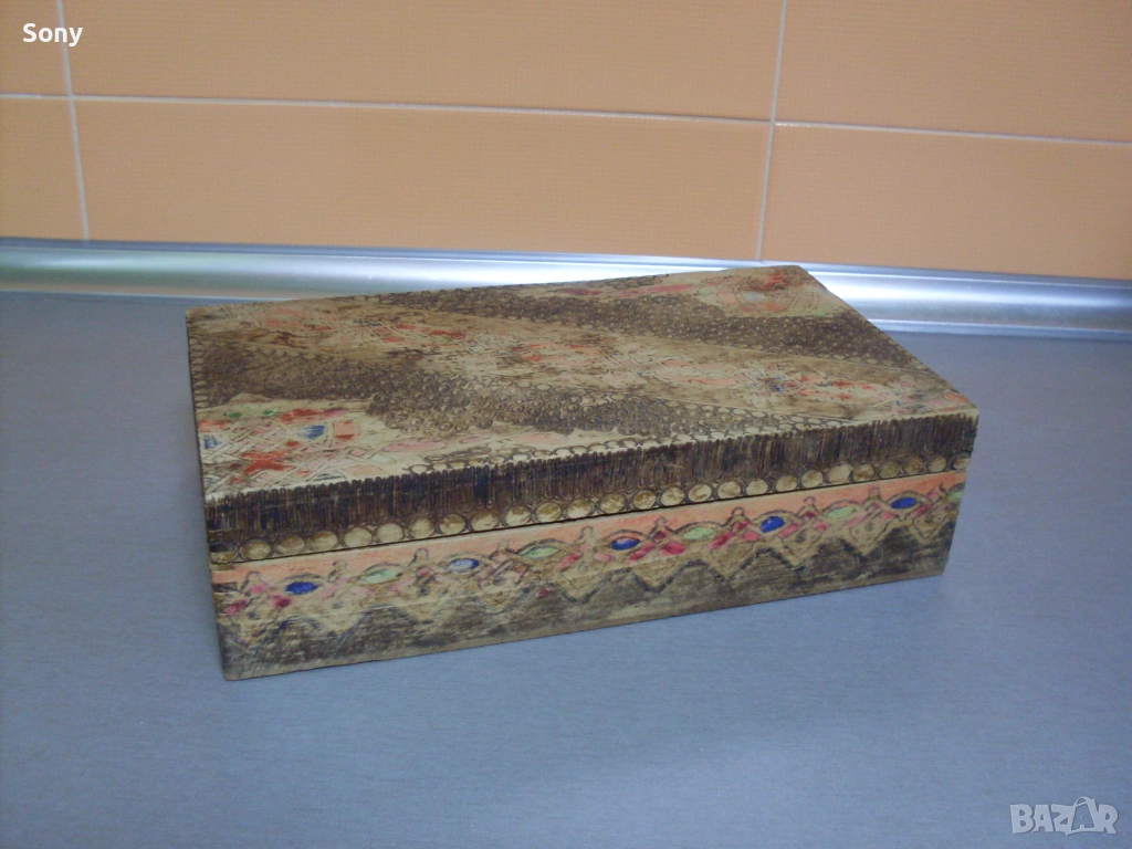 Стара войнишка дървена кутия., снимка 1