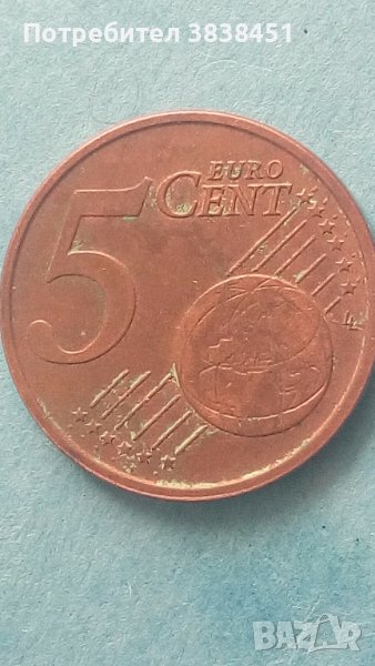 5 Euro Cent 2002 года Италия, снимка 1