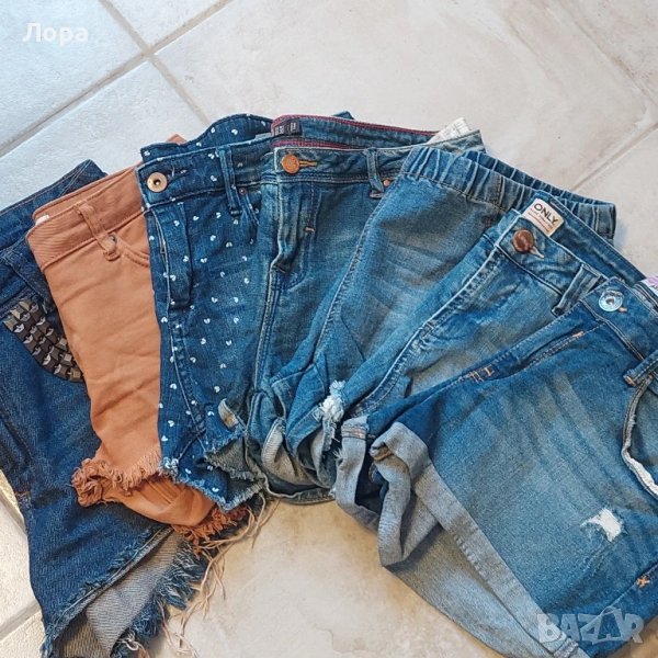 Дамски къси дънкови панталони 7 бр., снимка 1
