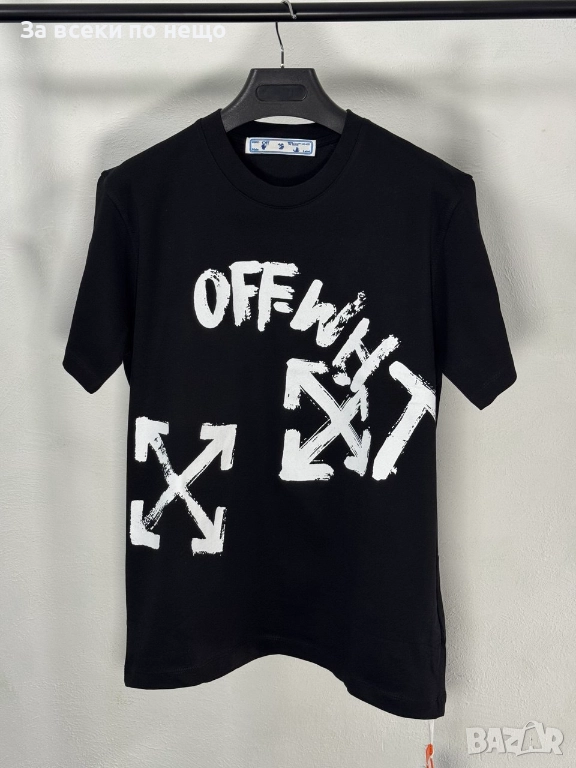Off-White Мъжка Черна Тениска👕Мъжка Блуза С Къс Ръкав В Черен Цвят Код V.B.22, снимка 1