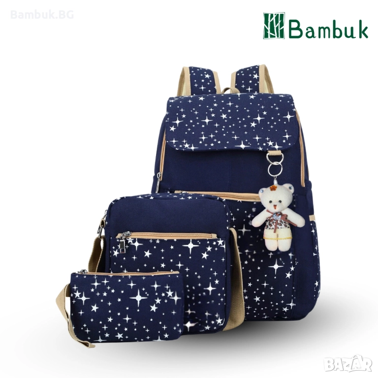 Комплект раница ,,Звезди с мече”, снимка 1