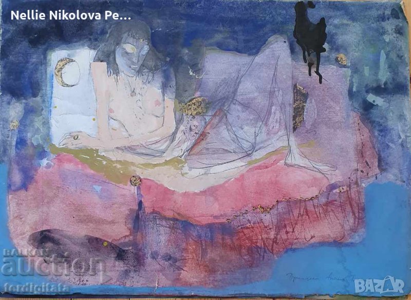 ПРИНЦЕСА АТАНАС ВЕЛКОВ АКВАРЕЛ, снимка 1