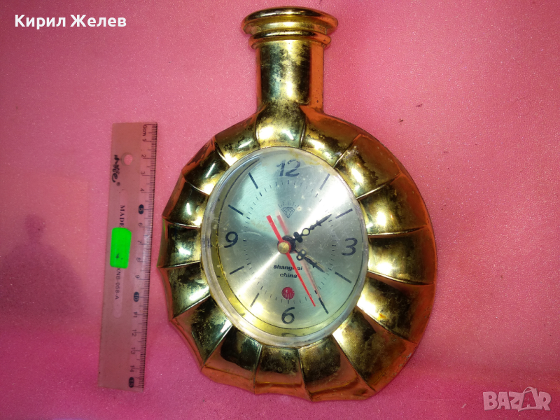 SHANGHAI CHINA Стар РЯДЪК ФИГУРАЛЕН КОЛЕКЦИОНЕРСКИ РЕТРО МЕХАНИЧЕН КИТАЙСКИ БУДИЛНИК ШАНХАЙ 24818, снимка 1