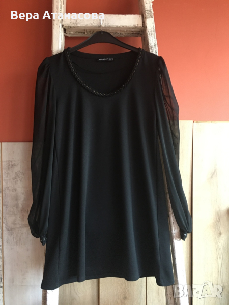 💃🏻 Рокля в свободна кройка с прозрачни ръкави Stradivarius☑️ м размер☑️, снимка 1