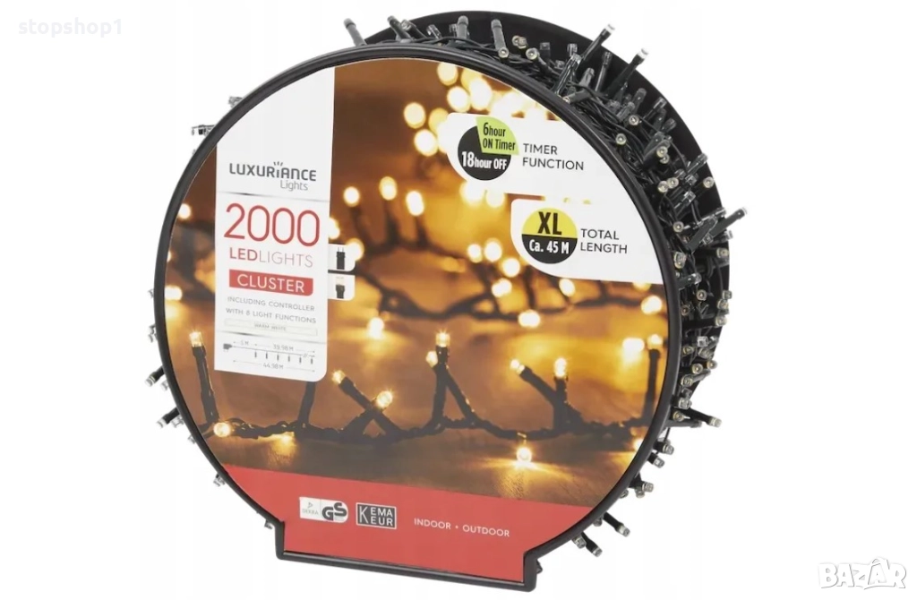 LED коледни светлини 2000 светлини - 45 метра , снимка 1