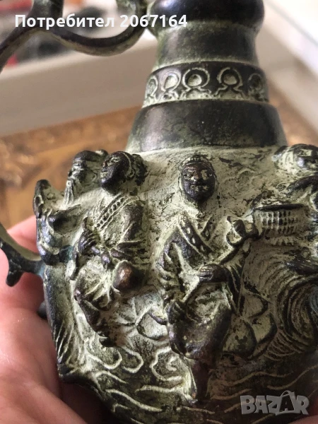 Китайски бронзов чайник, снимка 1