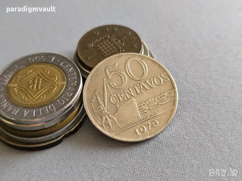 Монета - Бразилия - 50 центавос | 1970г., снимка 1