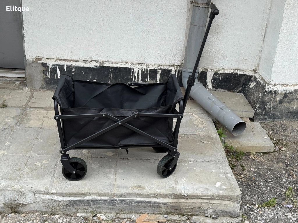 Многофункционална сгъваема количка 2 в 1 с масичка за къмпинг и пикник TV136, снимка 1