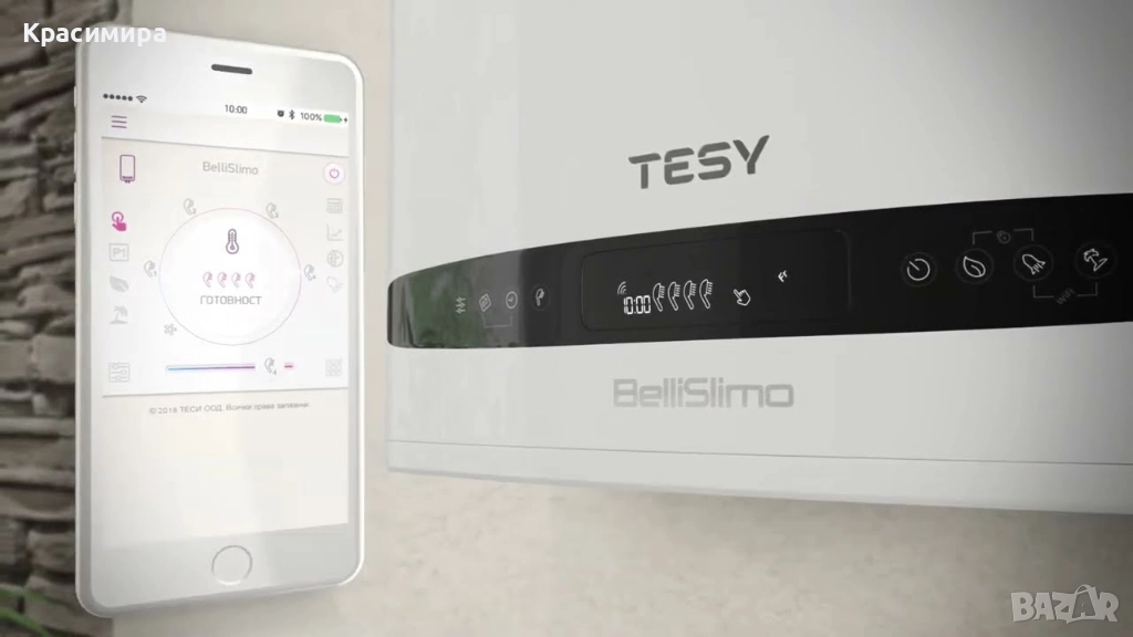 Бойлер TESY Bellislimo плосък 80 л, 2200 W, снимка 1