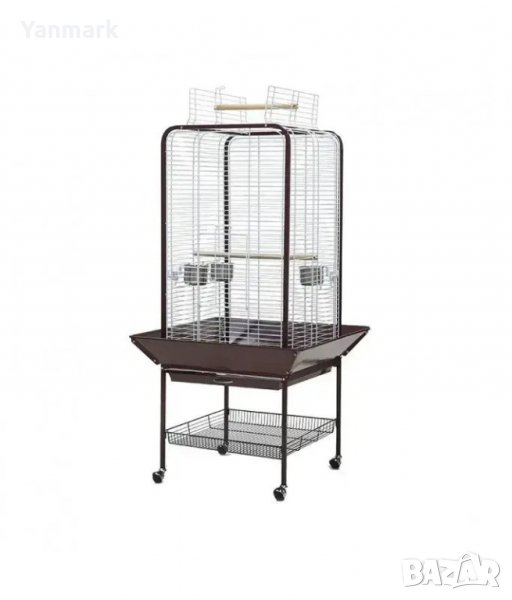 Масивна клетка за едри и средни папагали на стойка с отваряем покрив, снимка 1