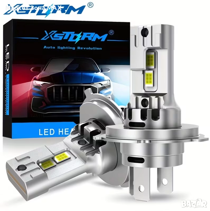 Виж всичко ясно: XSTORM H4 / H7 - LED 6500K, 800% по-ярки!, снимка 1
