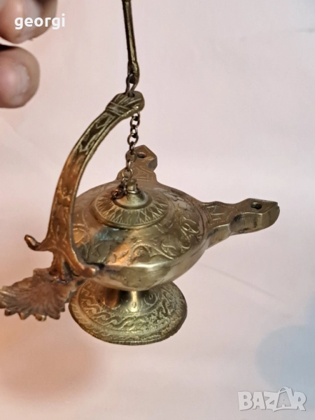 стара бронзова маслена лампа 28/4, снимка 1