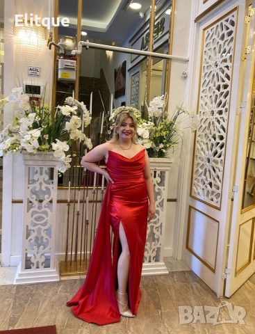 ⭐️Дълги сатенени рокли с цепка