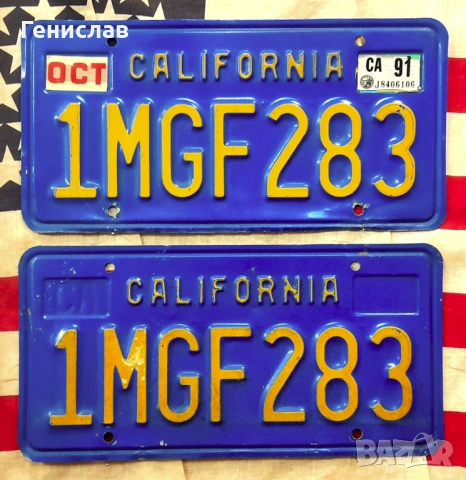 Американски Регистрационни Номера Табели USA Комплект ЧИФТ, снимка 6 - Колекции - 53512051
